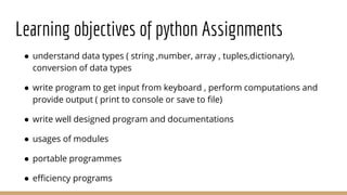Python assignment help from professional programmers | PPT image.