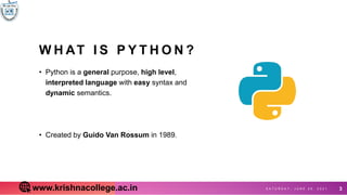 Python Programming - An Introduction | PPTX