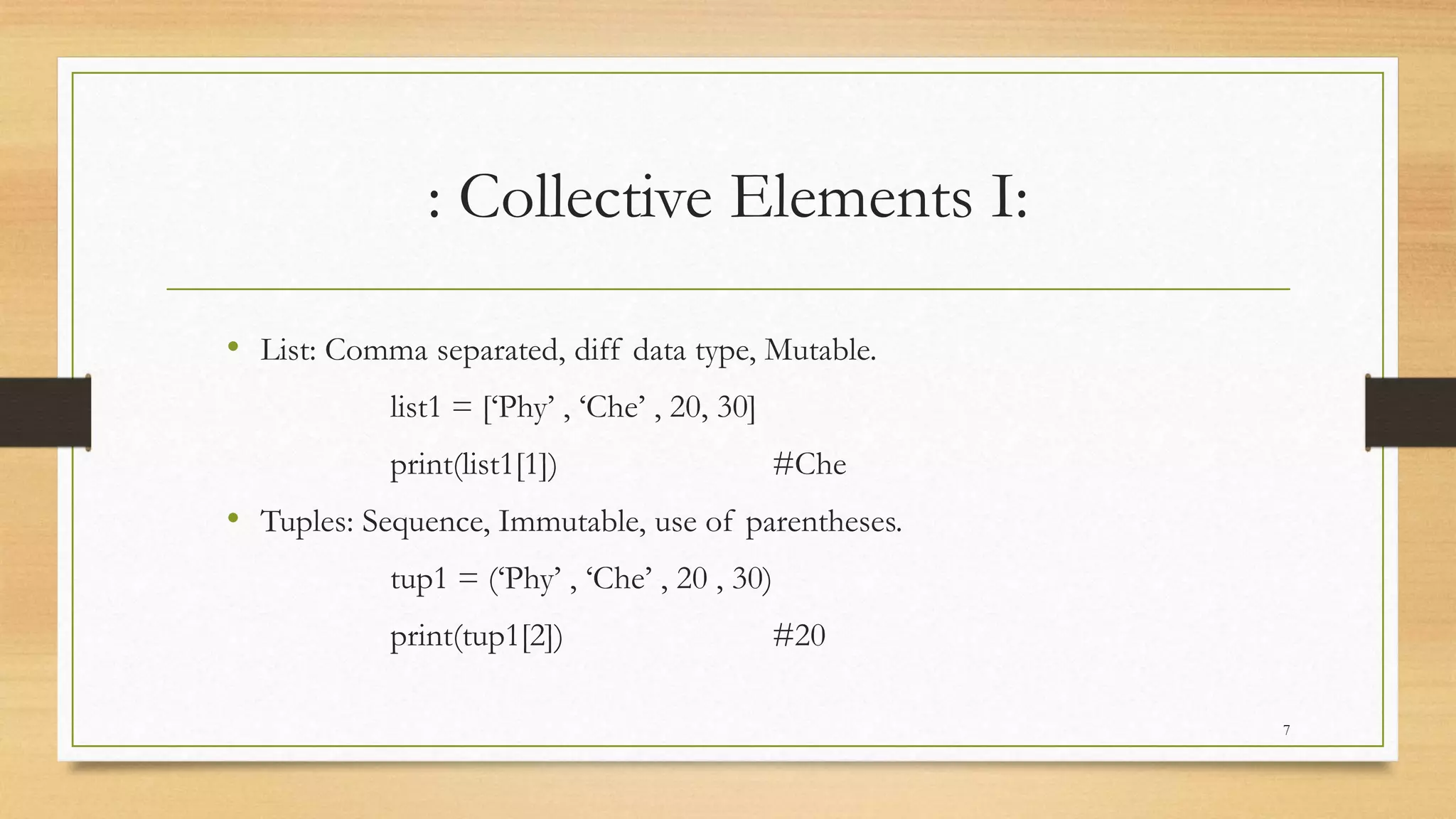 Python basic | PPT | Free Download