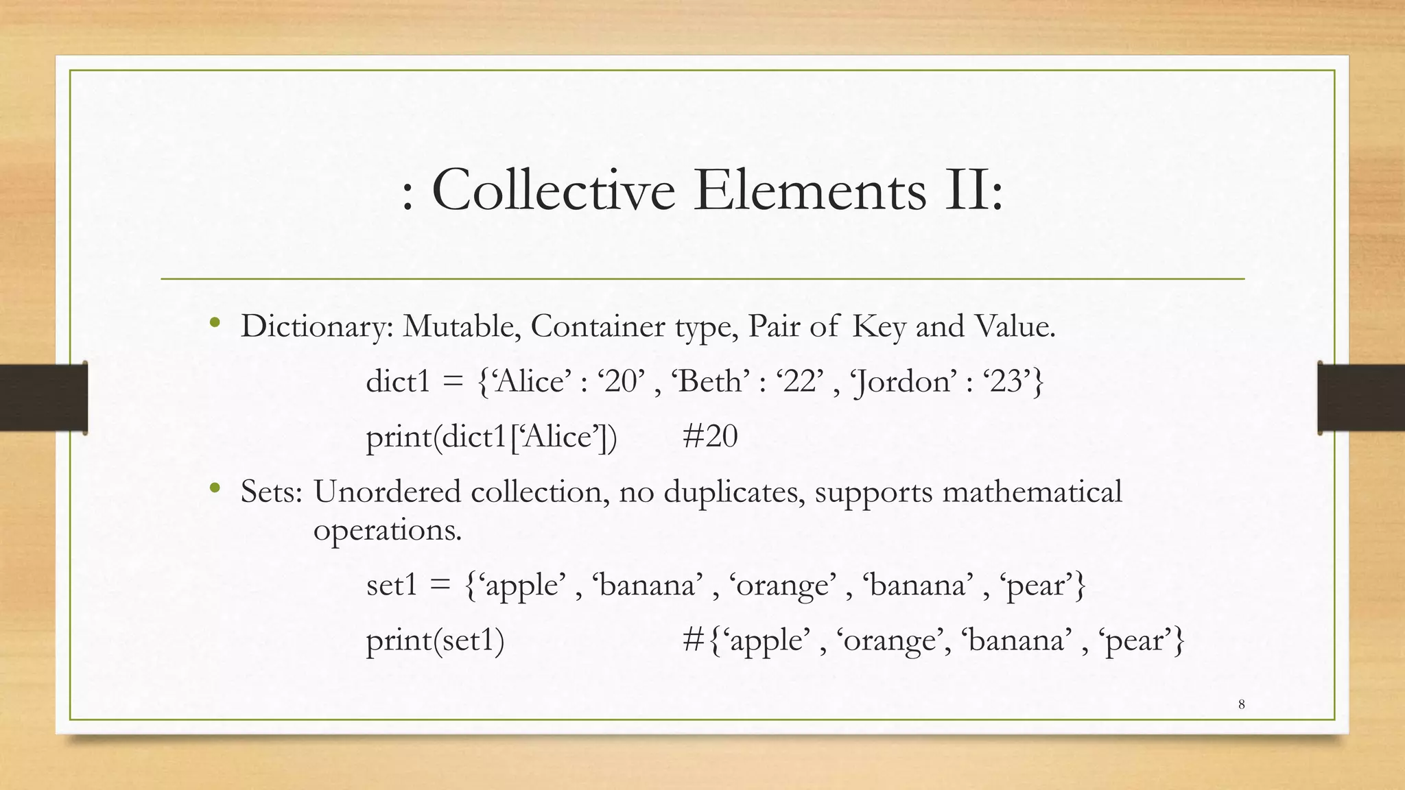 Python basic | PPT | Free Download