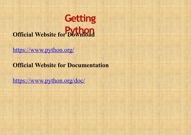 introduction to python programming concepts | PPT