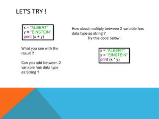 PYTHON BASIC - SESSION 04 - input part 2.pptx