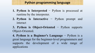 Python programming for Oceanography | PPT