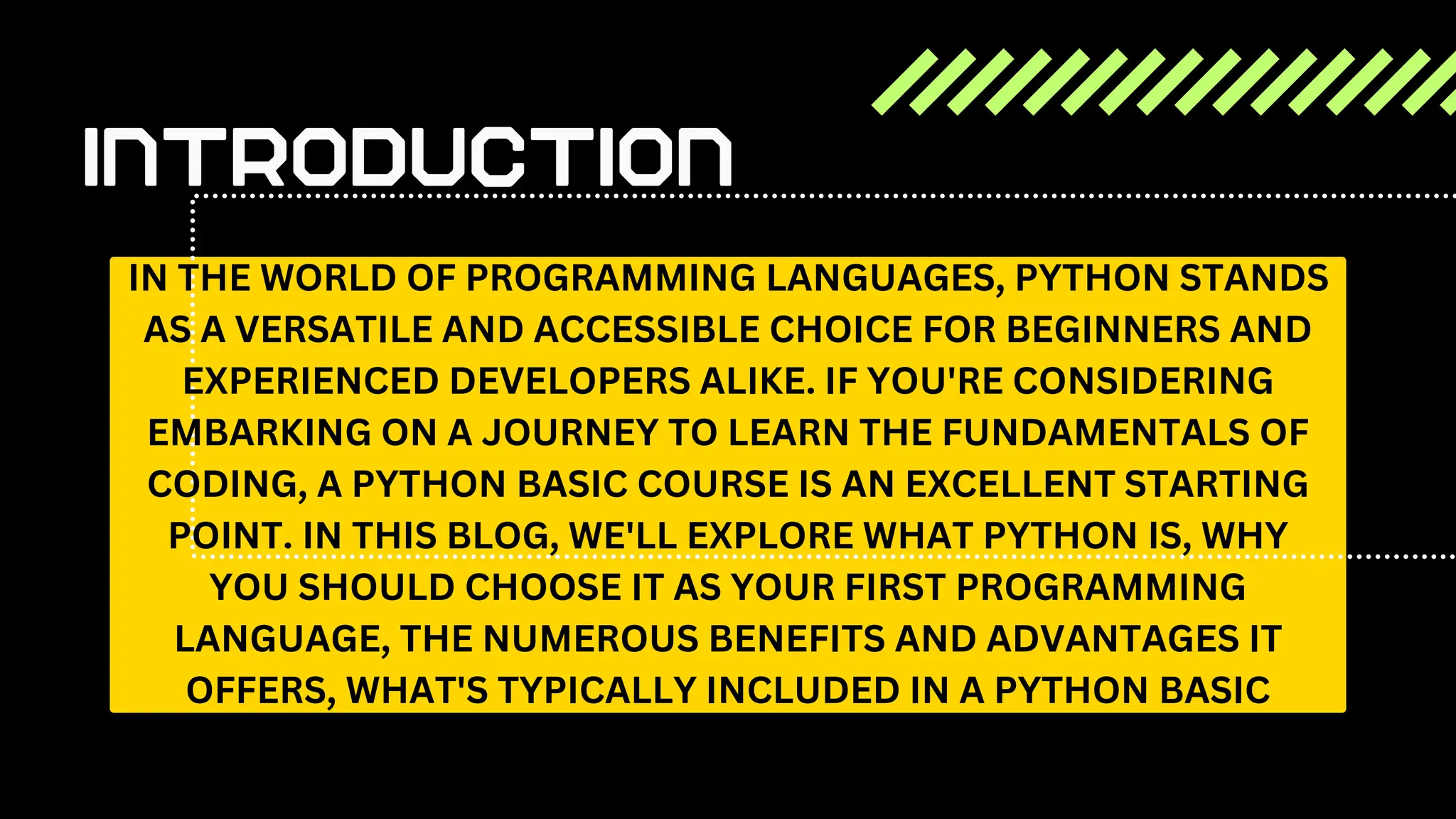 A Beginner's Python Course | PPT