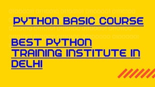 A Beginner's Python Course | PPTX