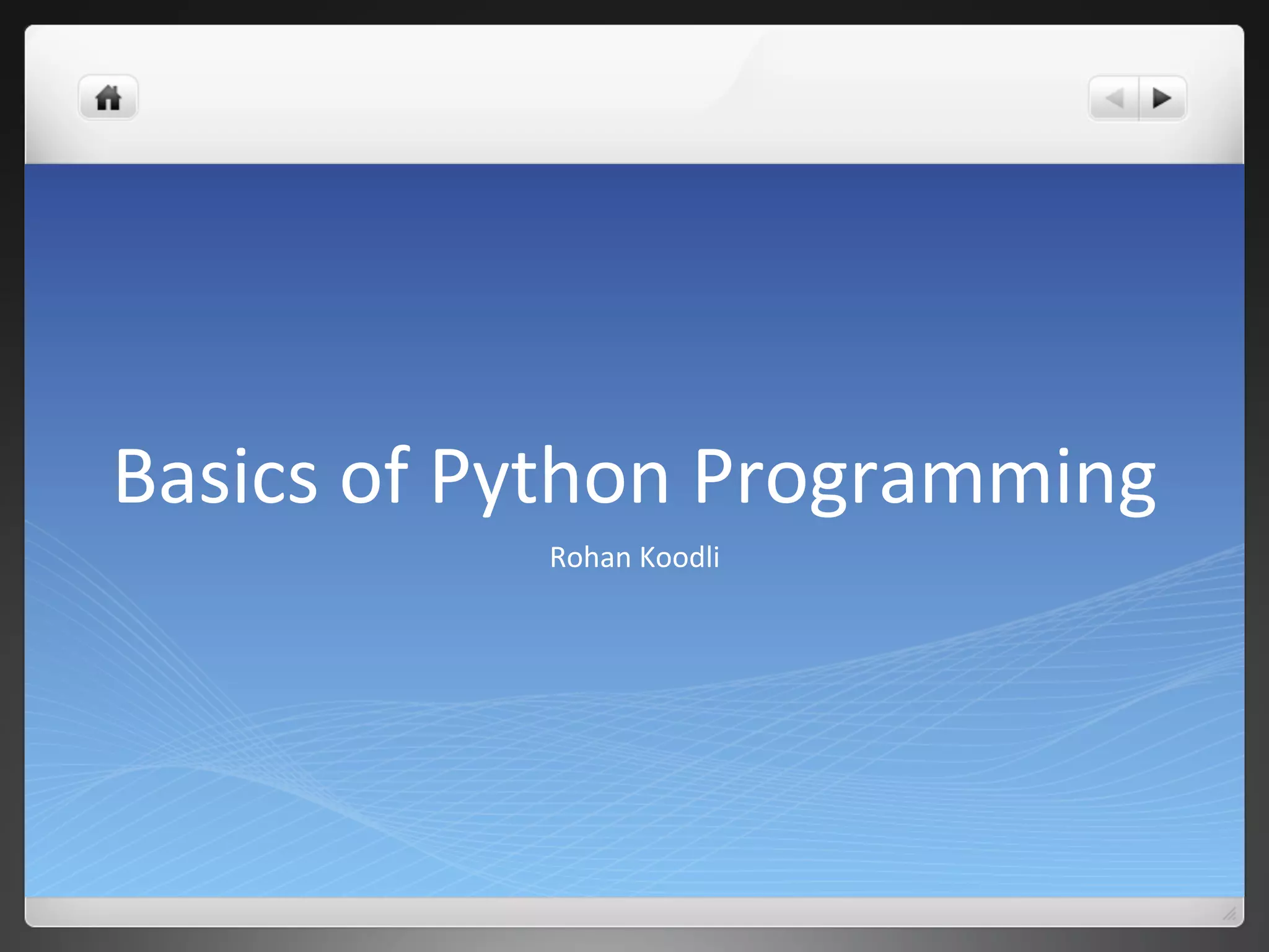 Python basics | PPT