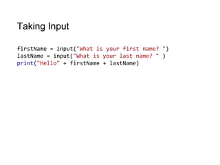 Python basics | PPT
