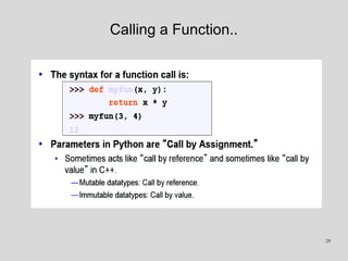 Calling a Function..
29
 