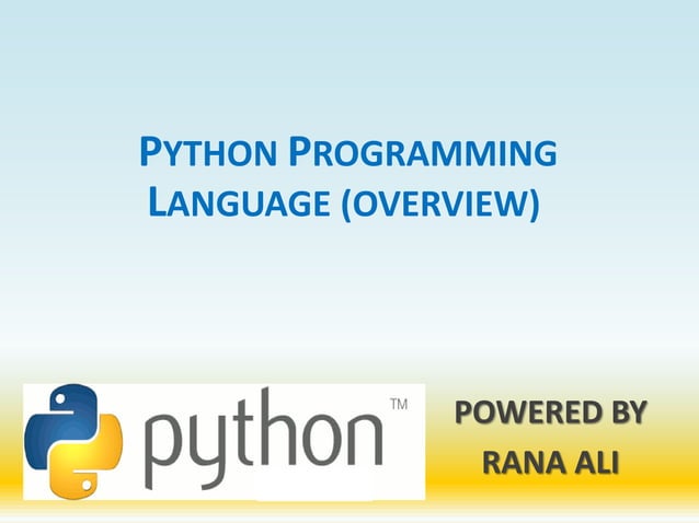 Python basics | PPT