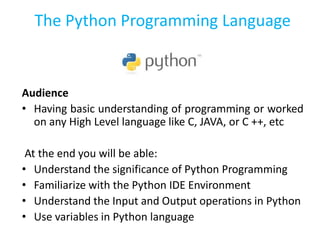 Python basics | PPTX