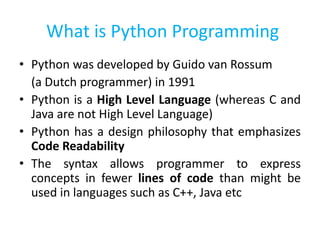 Python basics | PPT