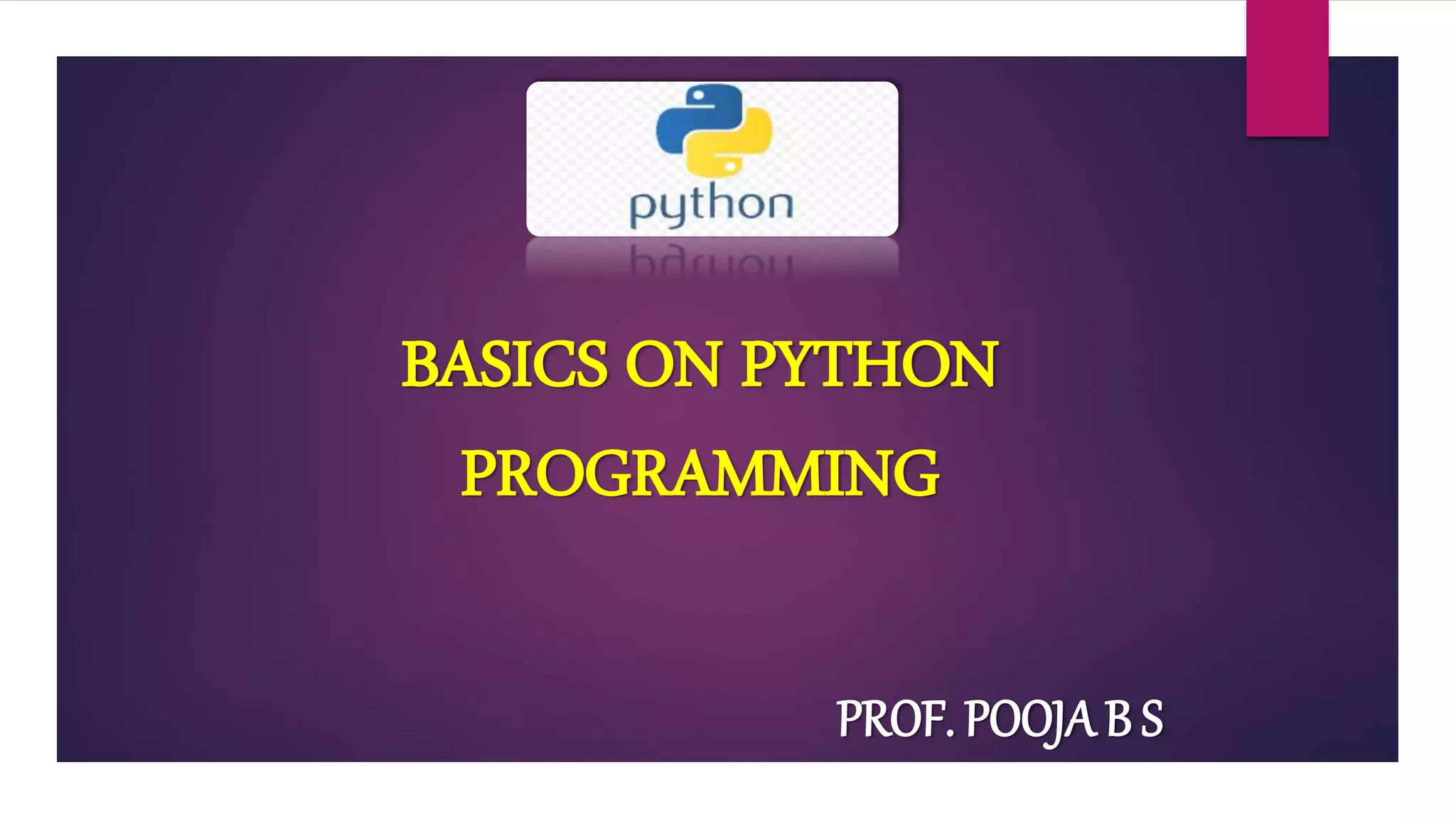 Python Basics | PPT