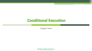 Ghulam Mustafa Shoro
U N I V E R S I T Y O F S I N D H
Chapter Three
 