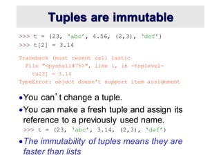 Python Basics it will teach you about data types | PPT