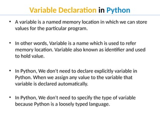 Basics of Python from Keywords to Operators | PPTX