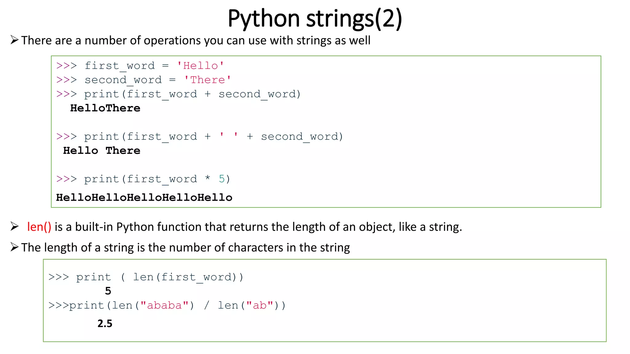 Python fundamentals | PPT