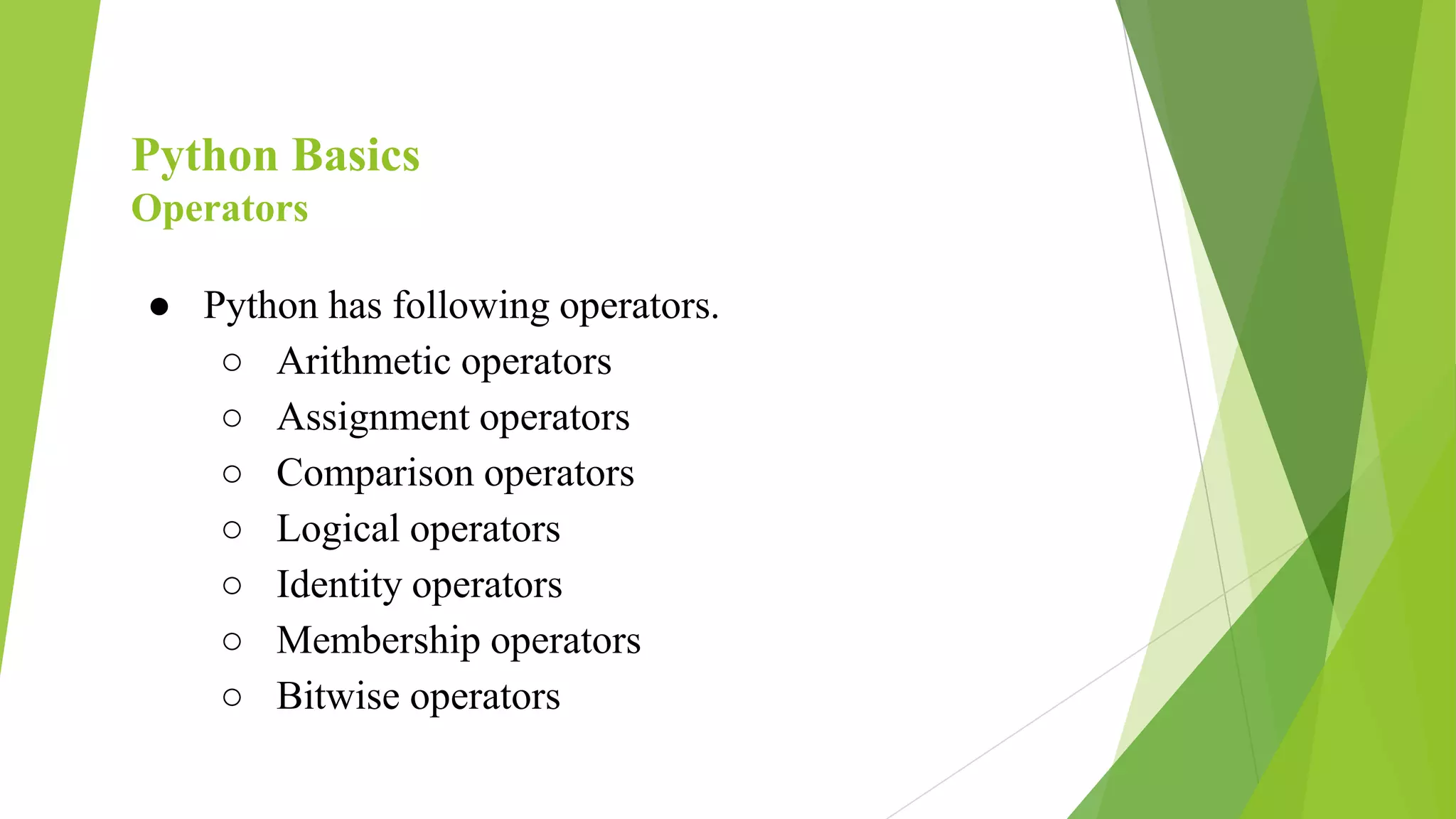 Introduction to Python programming Language | PPTX | Programming ...