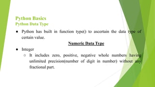 Introduction to Python programming Language | PPTX
