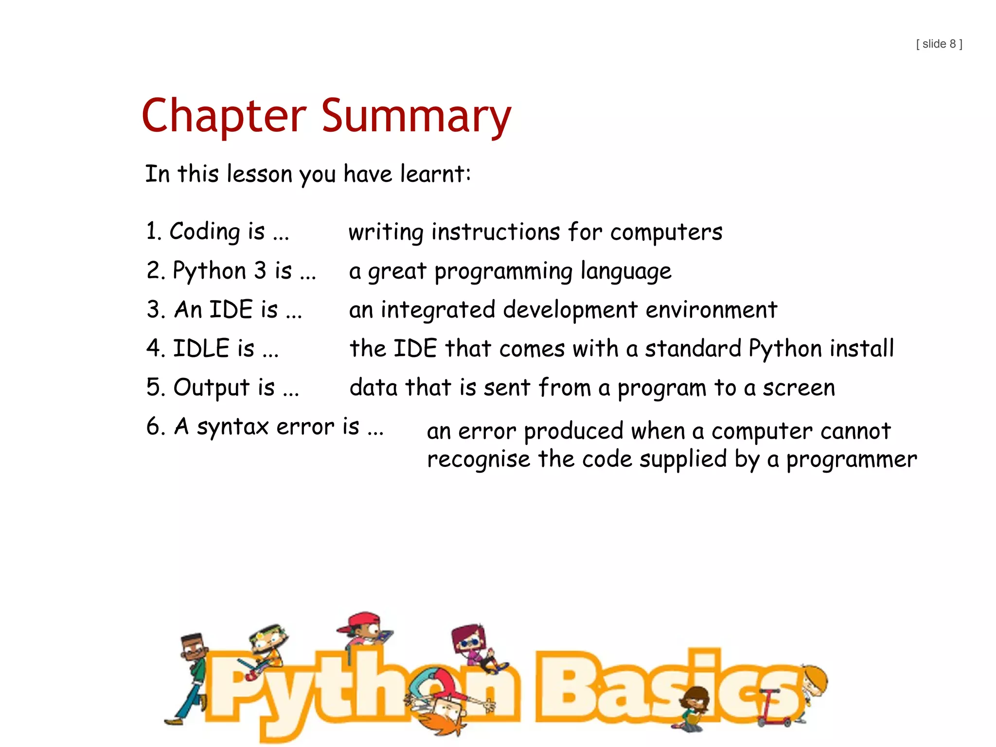 Python basics slides ch1 | PPT