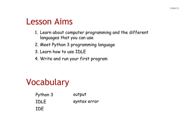 Python basics slides ch1 | PPT