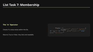 Python Loop, Nested Loop and advanced operations | PPTX