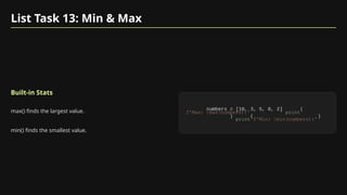 Python Loop, Nested Loop and advanced operations | PPTX