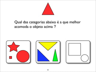 Qual das categorias abaixo é a que melhor
acomoda o objeto acima ?




                    8
 