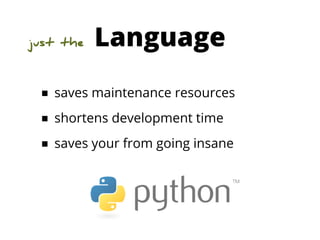 Python business intelligence (PyData 2012 talk)
