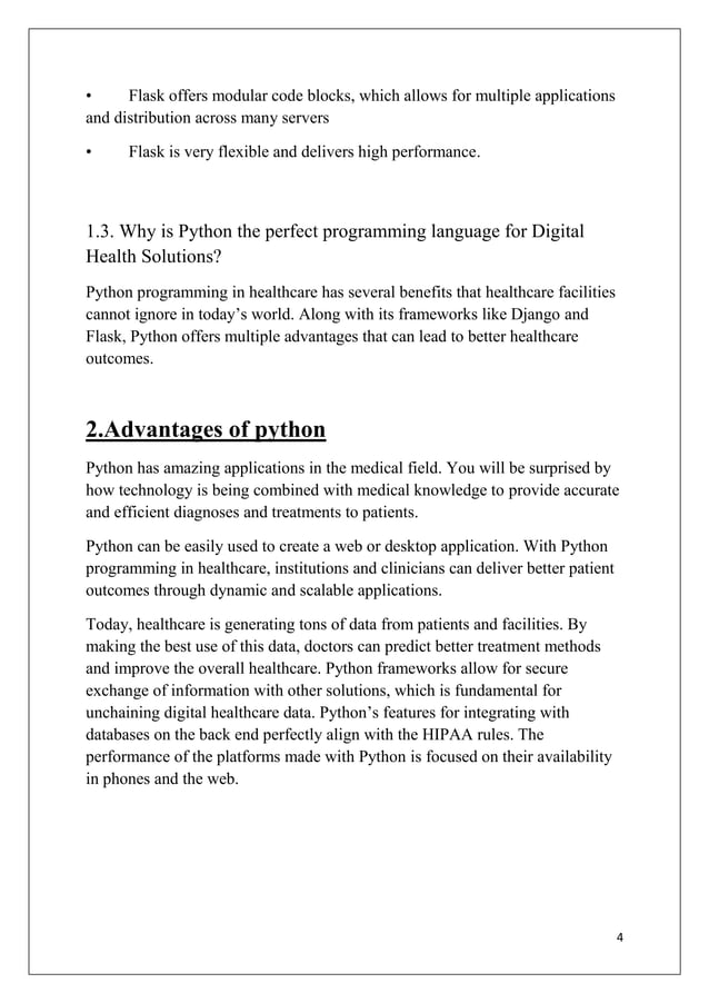 Application Of Python in Medical Science | PDF | Programming Languages ...