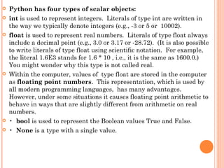  The == operator is used to test whether two expressions evaluate to
the same value, and the != operator is used to test ...