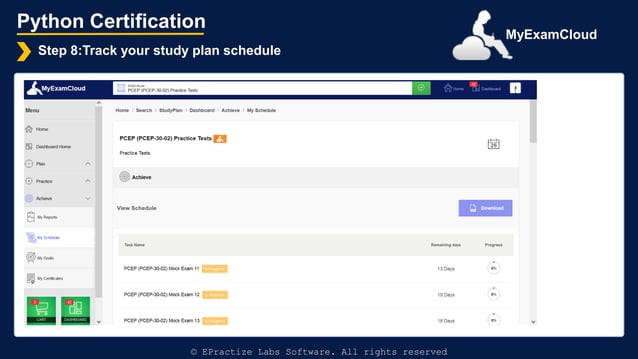 Python Certification Preparation - 10 Steps at MyExamCloud | PPT