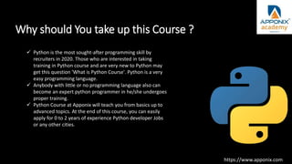 Python certification | PPT