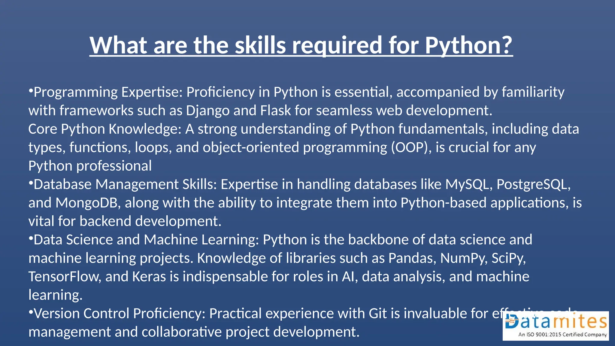 Python certification in hyderabad with placement | PPT