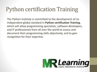 Python certification training | PPTX | Web Development | Internet