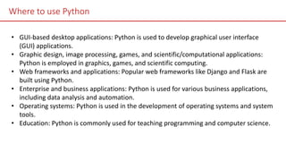 python programming chapter 1 for beginner level | PDF
