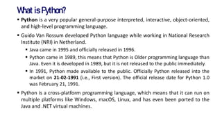 python ppt database and its some basic information | PDF