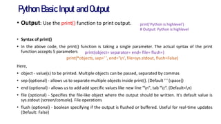 python ppt database and its some basic information | PDF