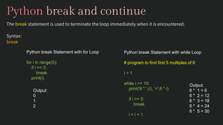 python if else statement, looping ( for and while) | PDF