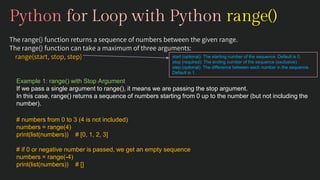 python if else statement, looping ( for and while) | PDF