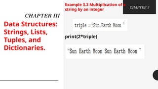Chapter 3 of python course : Data structures | PPTX