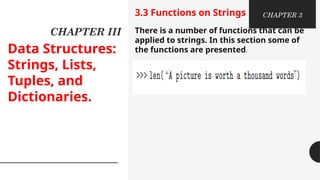 Chapter 3 of python course : Data structures | PPTX