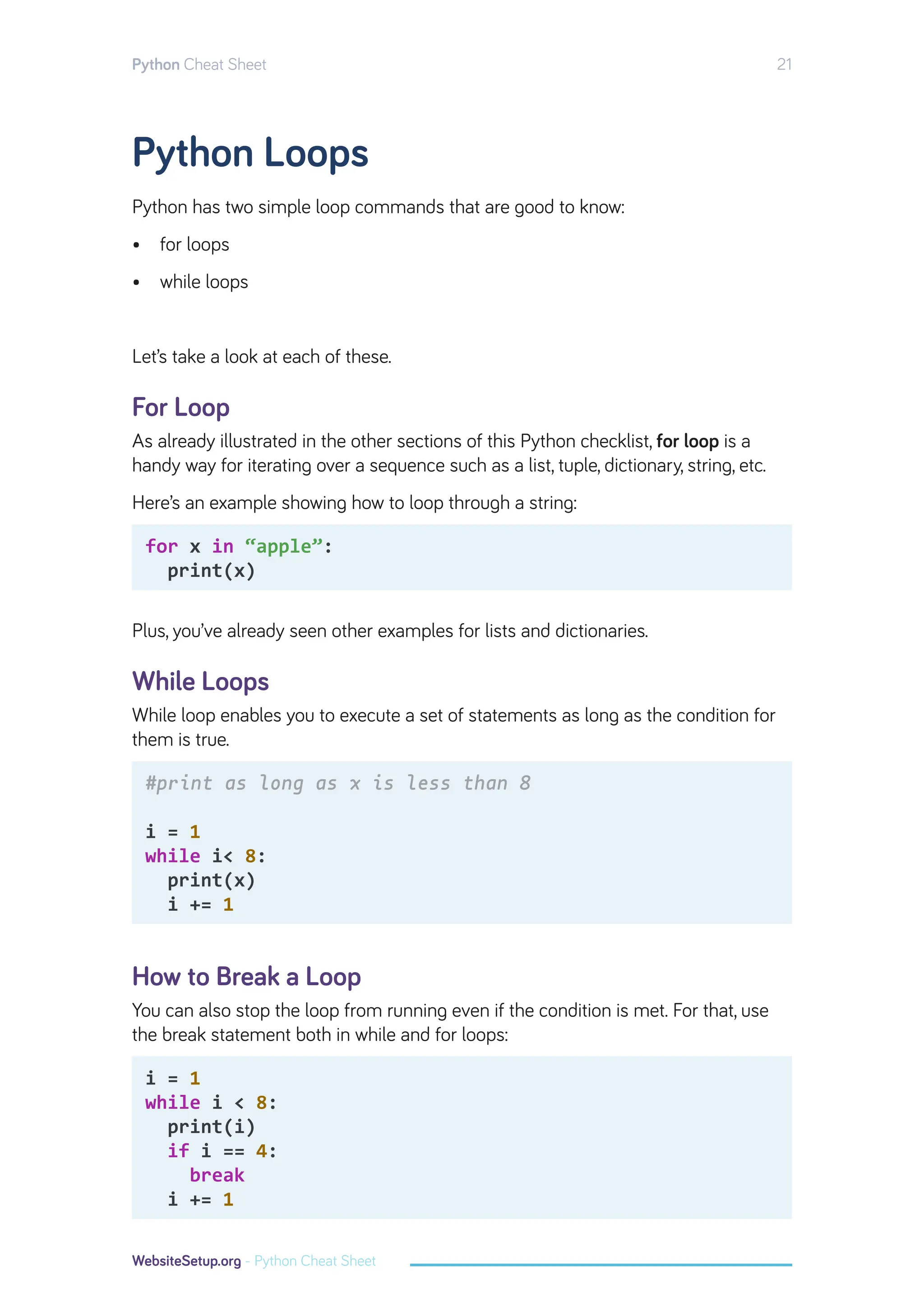 Introduction to python cheat sheet for all | PDF