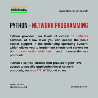 Python cheatsheet Indian Servers | PDF