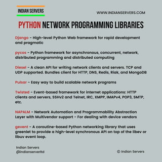 Python cheatsheet Indian Servers | PDF