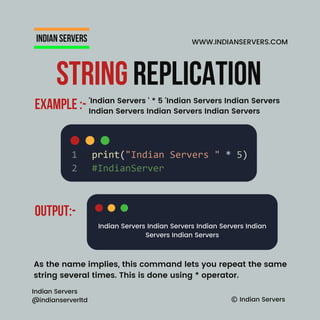 Python cheatsheet Indian Servers | PDF