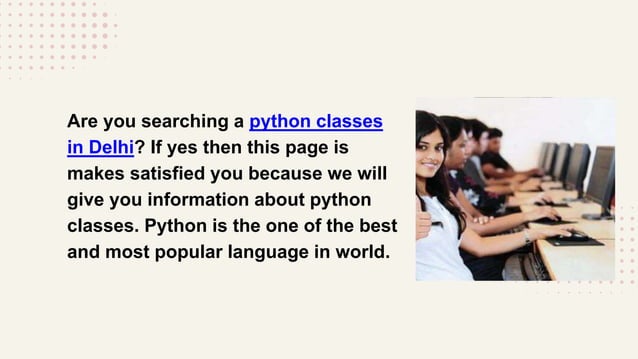 Python classes in Delhi.pptx.......... | PPT