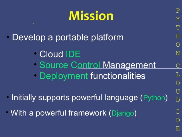ide c cloud Cloud Python  IDE First Seminar
