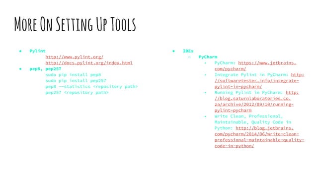 Python coding standards | PPT