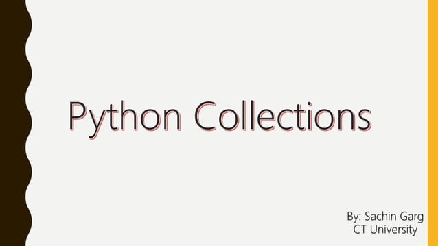 Python Collections | PPTX