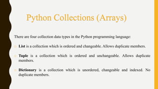 Python Collections | PPT